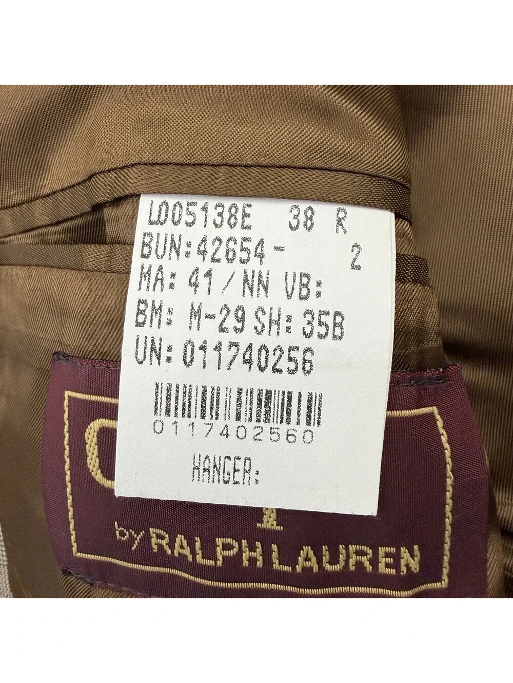 Vintage Chaps Ralph Lauren Suit 38R Wool Glen Plaid 2 Piece Double Pleated 32x31
